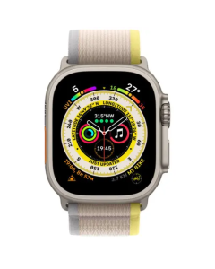 Apple Watch Ultra Titanium Case with Yellow/Beige Trail Loop