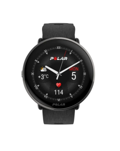 Polar Ignite 3 Titanium Black Silicone band S-L