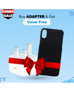 Apple USB-C 20W Power Adapter & Velvet Cover for iPhone XS Combo