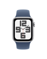 Apple Watch SE 2024 4G 40mm Silver Lightblue Nylon Band